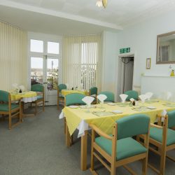 Residential care accommodation in Weymouth - Friary House dining room