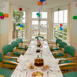 Table ready for Alzheimers Cupcake Day