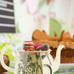 A cup of coffee and a slice of cake - yum!
