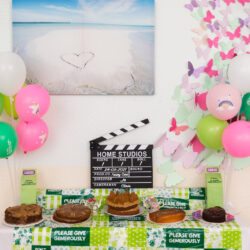 Decorations up for Macmillan Coffee Morning at Friary Care in Weymouth