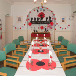 Friary Care Remembrance Day - table laid