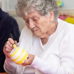 Painting our Easter Eggs