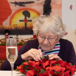 Making decorations for Armistice Day