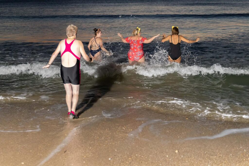 Taking a dip for Children in Need