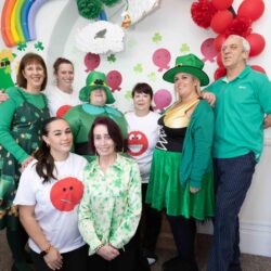 Celebrating St Patricks Day and Red Nose Day