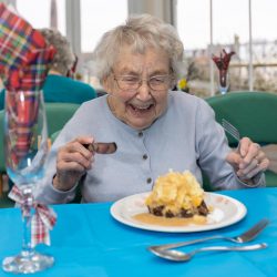 Enjoying neeps and tatties