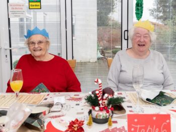 friary care residents enjoying christmas dinner