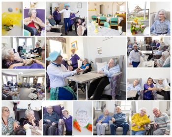 collage of friary care easter celebrations