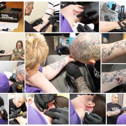collage of friary care staff tattoos