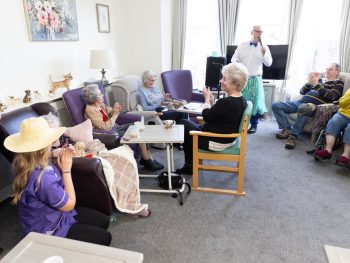 residents singing at friary care