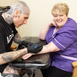 friary care staff getting tattooed