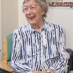 smiling friary care resident
